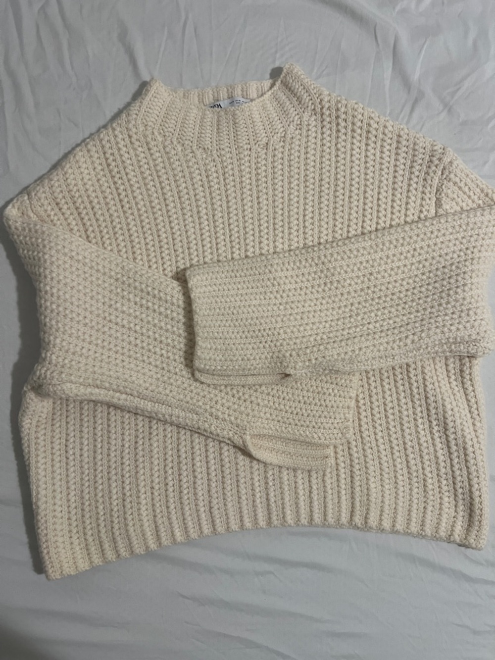 Zara Cream Chunky Knit Sweater